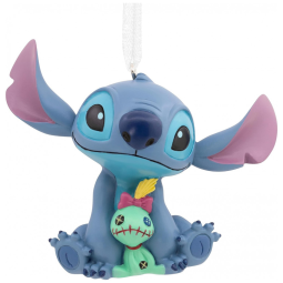Enfeite Natalino Hallmark Disney Lilo & Stitch Com Scrump Resina Para Pendurar 3” Modelo B09GJGPMML