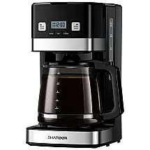 Cafeteira Programável com Jarra de Vidro 12 Xícaras 110V 900W, SHARDOR, Preta