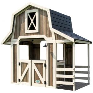 Celeiro Rústico Infantil Interativa para Crianças de 2 a 6 Anos, Backyard Discovery, Marrom