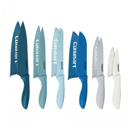 Conjunto de Facas em Cerâmica com Protetores de Lâmina, 6 Peças, Cuisinart, Azul
