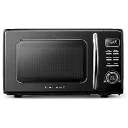 Forno Micro-ondas Retrô de Bancada Galanz Preto 20L 700W 110V