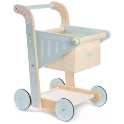 Carrinho de Compras Educativo de Madeira ROBUD para Bebês, Meninos e Meninas, Brinquedo de Aprendizado para Caminhantes Iniciantes de 10