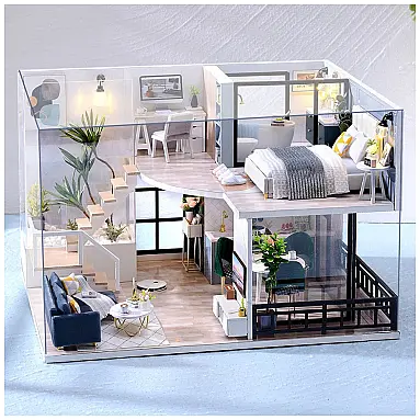 Casa em Miniatura Realista Feita