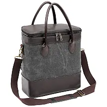 Bolsa Térmica Para Transporte de Vinhos até 3 Garrafas, JASON PRODUCTS, Cinza
