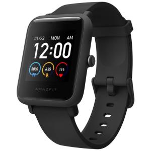 Amazfit A1823 Relógio Smartwatch Esportivo, à Prova dÁgua c, Monitoramento Respiratório e Rastreador Físico, para Iphone e Android, Preto