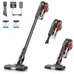 Aspirador de Pó Multifuncional ORFELD sem Fio com Acessórios e Sucção Potente 23000PA, 11OV, Vermelho