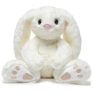 Coelho de Pelúcia de 26 cm, Coleção Páscoa, Bearington Bigodes, Branco