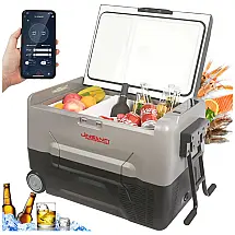 Cooler Elétrico Automotivo Portátil 35 Litros com Controle por APP, Jinsanity Performance, Cinza