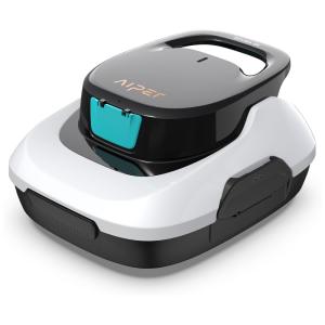 Robô Aspirador de Piscina Sem Fio AIPER, Limpeza Automática com Estacionamento, Leve, Ideal para Piscinas Planas Acima do Solo até 80 m².