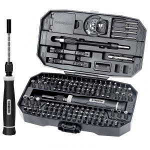 Kit de Chaves de Fenda de Precisão STREBITO 153 Peças Preto - 140 Bits Magnéticos para Reparo de Eletrônicos