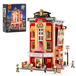 FUNWHOLE Kit de Montar Teatro com Luz LED - 2445 Peças para Adultos, Design Modular e Miniaturas Exclusivas