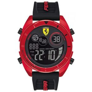 Relógio de Pulso Scuderia Forza Caixa de Plástico e Resina Resistente a, FERRARI, Preto