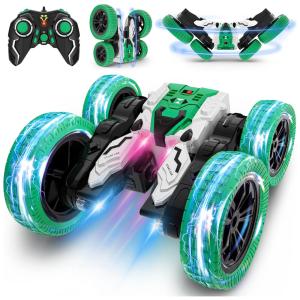 Carrinho de Controle Remoto 4x4 com Acrobacias 360º, Recarregável, Presente para Meninos de 3 a 12 Anos - Off-Road Dupla Face,Rcabcar