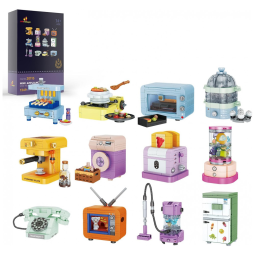 Kit de Construção Mini Eletrodomésticos Elétricos com 1349 Peças, JMBricklayer, Colorido