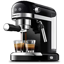 Cafeteira Elétrica Programável com Tela Digital e Vaporizador, 1350W, 110v, GEEK CHEF, Preto