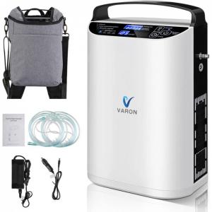 Varon Concentrador de Oxigênio Portátil 5L, Funciona 3H, 110V, 220V, Branco