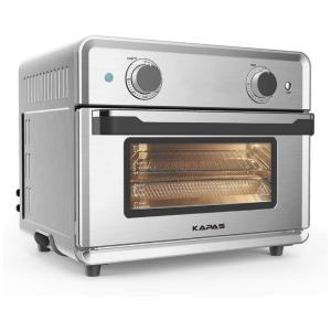 Forno Elétrico de Bancada 24L com Temporizador de 60M, Aço Inoxidável, 1800W, 110V, KAPAS KPS AF01D, KPS AF02M, Prateado