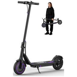 Patinete Elétrico VOLPAM Roxo Motor 350W Pneu Sólido 8,5" (21.6 cm) 4 Modos Velocidade Dobrável Adulto Modelo Q2
