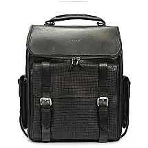 Mochila Masculina para Laptop de Couro, VELEZ, Preto
