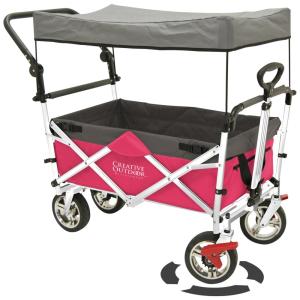 Carrinho de Passeio 3 em 1 Dobrável e Multifuncional, Peso Máximo 68 kg, CREATIVE OUTDOOR DISTRIBUTOR, Rosa