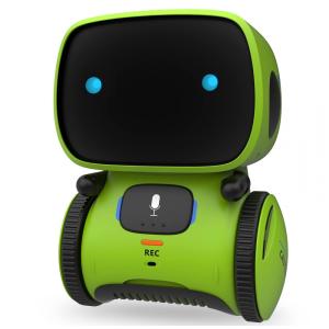Robô Interativo com Sensor de Toque, Controle de Voz, Reconhecimento de Fala, Canta e Dança, 4 a 7 Anos, GILOBABY AT001, Verde Claro