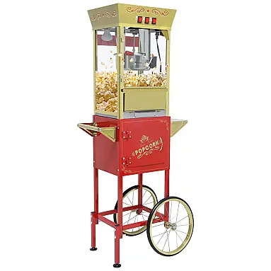 Pipoqueira 340g com Carrinho, Vintage,
