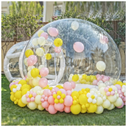 Casa Inflável de Bolha para Crianças e Adultos, Casa de Balão de Salto em Bolha de 3m, Dome Inflável com Túnel de 1,8m e Duplo Soprador de