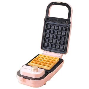 Máquina de Waffle Antiaderente, Aço Inoxidável, 600W, 110v, YICAN, Rosa