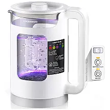 Chaleira Elétrica Z DESDÊMONA 1.5L em Aço Inoxidável com Controle Inteligente de Temperatura e 5 Leds, Branca, 110v, Z DESDEMONA, Branco