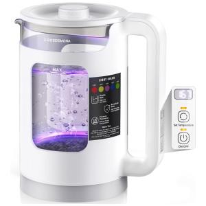 Chaleira Elétrica Z DESDÊMONA 1.5L em Aço Inoxidável com Controle Inteligente de Temperatura e 5 Leds, Branca, 110v, Z DESDEMONA, Branco