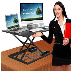 Mesa de computador de mesa, estação de trabalho extensor dobrável escritório doméstico