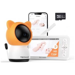 Babá Eletrônica TECGUUD com Câmera 1080p Wi Fi com Visão Noturna e Notificações