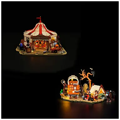 Circo Itinerante Lumibricks com iluminação