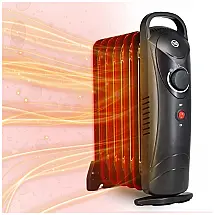 Aquecedor Elétrico a Óleo com Proteção Contra Superaquecimento e Ultrassilencio, 700W 110V, JooMoo, Preto