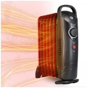 Aquecedor Elétrico a Óleo com Proteção Contra Superaquecimento e Ultrassilencio, 700W 110V, JooMoo, Preto