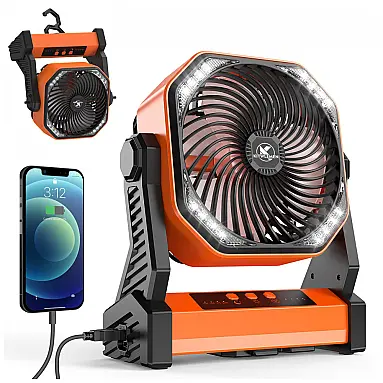Ventilador Portátil com Bateria Recarregável,