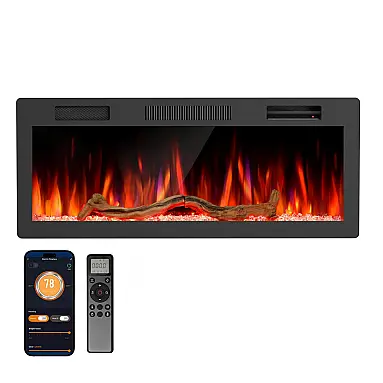 Lareira Elétrica R.W.FLAME 107x45cm 1500W