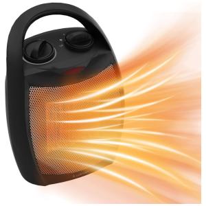 Mini Aquecedor Elétrico de Cerâmica Lutntc 1500W750W, Compacto e Eficiente, Aquece até 60m² com Segurança e Silêncio