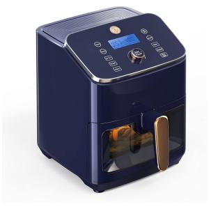 Fritadeira Elétrica Air Fryer 5,6L com Janela de Visualização e 6 Configurações de Cozimento, 110V 1300W, JOY Kitchen, Azul