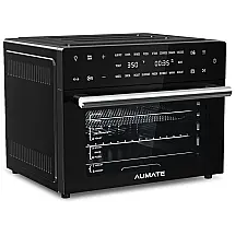 Forno Elétrico de Convecção 30 Litros com 19 Funções e 6 Acessórios, 1800W, 110V, AUMATE, Preto