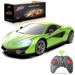 Carrinho de Controle McLaren 570S Escala 1:24 para Adultos e Adolescentes, AEROQUEST, Verde