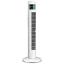 Ventilador de Torre Oscilante com Controle Remoto e Display LED, 220V 45W, DEIOVR, Branco
