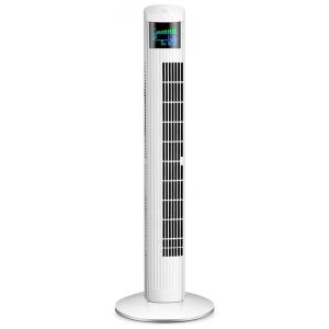 Ventilador de Torre Oscilante com Controle Remoto e Display LED, 220V 45W, DEIOVR, Branco