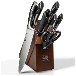 Conjunto de Facas em Aço Inoxidável com Bloco de Bancada, 8 Peças, ALLWIN HOUSEWARE W WH 3108UK, Preto