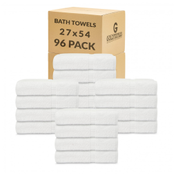 Jogo de Toalhas Ultra Macias e Absorventes com 96 Peças em Material 100% Algodão Fiado, GOLD TEXTILES, Branco