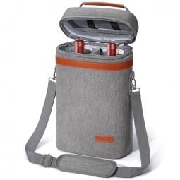 Sacola Térmica para 2 Garrafas de Vinho, à Prova de Vazamentos, Isolada para Viagem, Piquenique, Praia, Jantar, Festa, Presentes de Natal