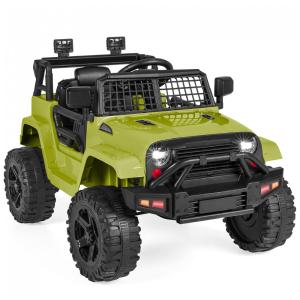 Caminhão Elétrico Infantil Best Choice Products 12V com Controle Remoto Parental, Suspensão Pneumática, Luzes de LED, Porta AUX - Verde