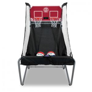 Basquete Eletrônico Pop-A-Shot Dual Shot para Casa, com Sensor Infravermelho e 16 Modos de Jogo, Inclui 7 Bolas e Design Dobrável.
