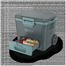 FrostVault 39.19 litros geladeira with Wheels in Blue Grey