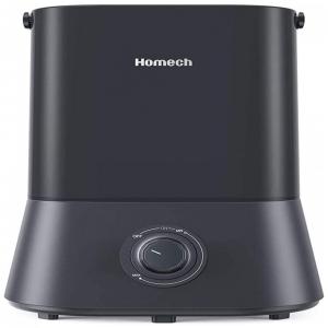 Homech Cool Mist Humidifier, 26dB Quiet Ultrasonic Humidifiers for Bedroom, 4L Air Humidifier for 12 50 Hours of Run Time, 360 Nozzle